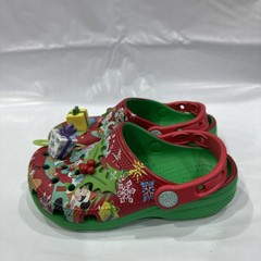 Crocs Classic Disney Parks Christmas Holiday Clog Kids US 12 Green Shoes EBS2709