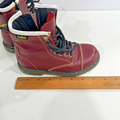 Dr. Doc Martens 1460 T Side Zipper Boot Toddler Size 11 Softy T Leather Lace Up
