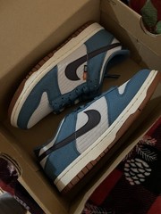 Nike Dunk Low SE Blue White Brown Unisex Kids‘ Sneakers Size 5.5Y DC9561-400