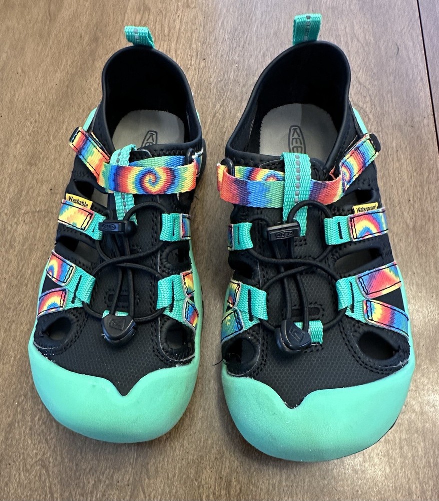 Keen Knotch Creek Tie Dye Green Slip On Trekking Hiking Sandal Kids Size 3