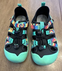 Keen Knotch Creek Tie Dye Green Slip On Trekking Hiking Sandal Kids Size 3