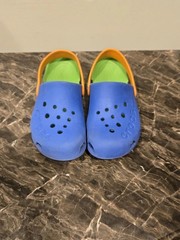 Crocs Electro Clogs Blue Lime Orange J3