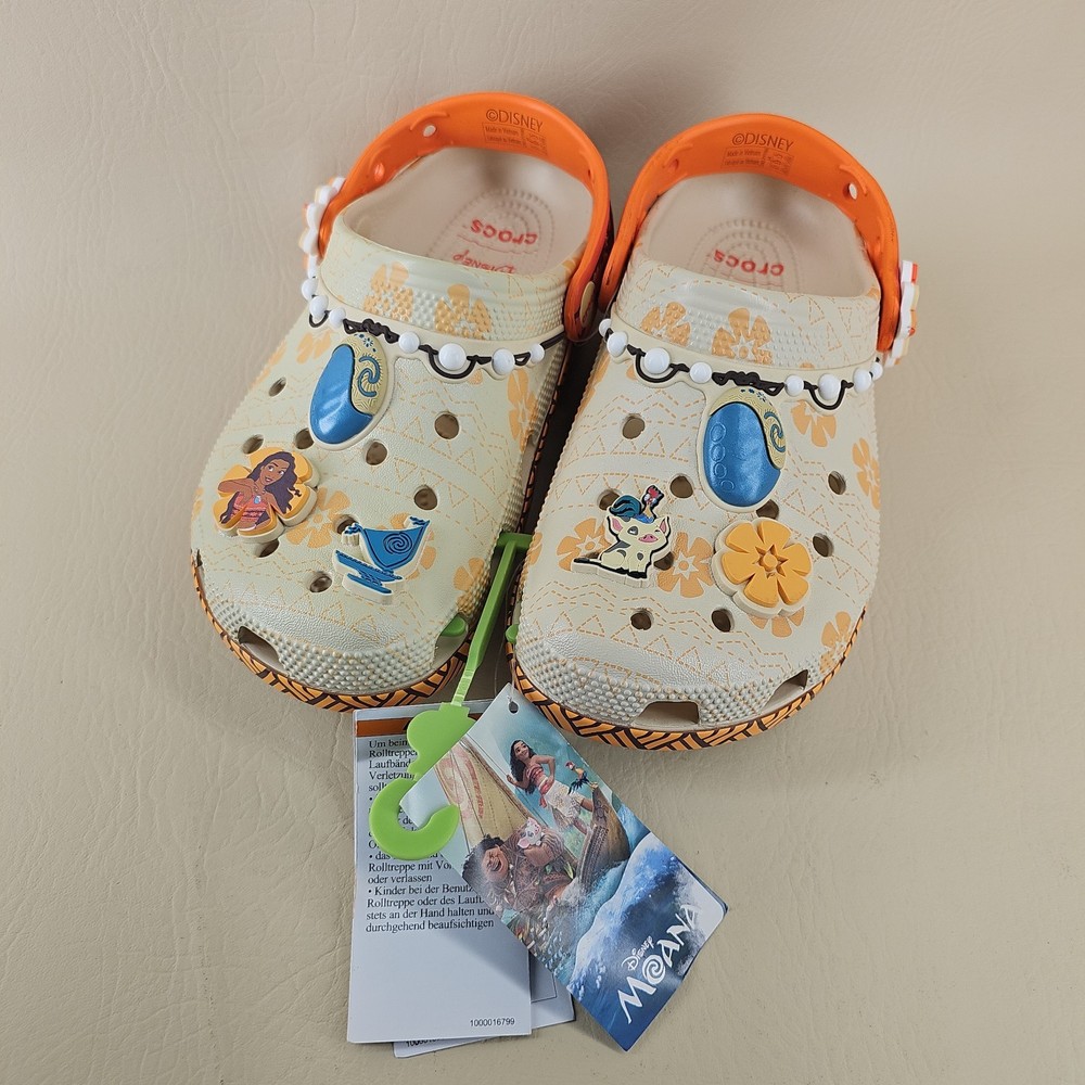 Crocs Disney Moana Classic Clog BigKids Junior 4 Ocean Beach Polynesian Princess