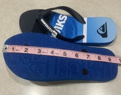 QUIKSILVER Java Fadefoot Big Kid’s Black/Blue Flip Flop/Sandal~~Size 4/5