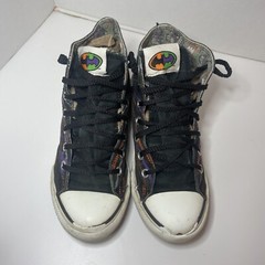 Converse DC Comic Collab Joker Batman Hi Top Youth Kids Sz 2 Sneakers Shoes Fair