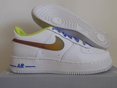 Nike Air Force 1 LV8 GS White-Multi Color-Medium Blue Sz 7Y [DQ7767-100]