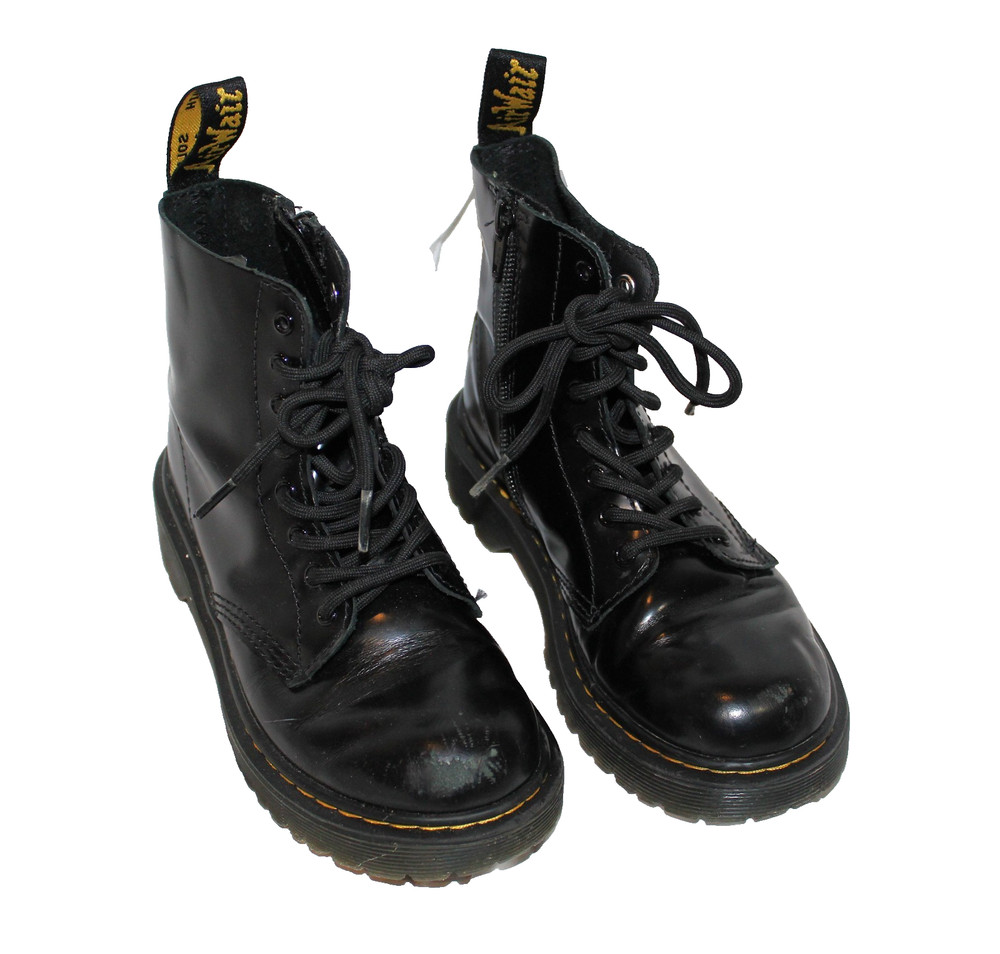 Dr. Martens 1460 J Pascal Bex 8-Eye Boot Youth Sz 1 Black Leather Combat Boots