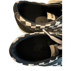 Vans Old Skool Black/White Suede Checkered Low Top Canvas Sneakers Youth 6