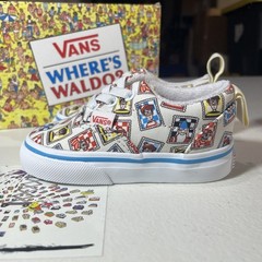 VANS Wheres Waldo? SneakersTD Kid Sz 4 Skatecore Kidcore Unisex Cartoons Toddler