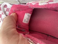 Vans Seldan Checkerboard Honeysuckle Pink Sneakers Misses Youth Size 5.5