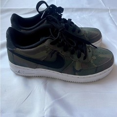 Nike Air Force 1 AF1 Black Olive Brown Green White Sole Size Youth 4