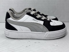 Puma Caven 396318-19 Kids 9C White Black Cool Light Gray Sneakers Running