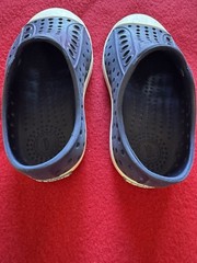 NATIVE Jefferson Shoe Regatta Blue Shell White Kids C6 Slip-on Waterproof