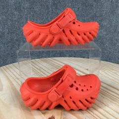 Crocs Echo Shoes Children 7 Clogs Slip On Closed Toe Casual Comfort Flat Orange