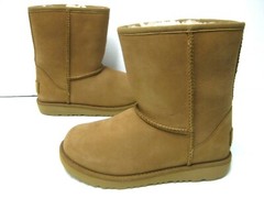 UGG CLASSIC SHORT II WP KID BOOTS CHESTNUT LEATHER US 13 /UK 12 /EU 31 /JP 19.5