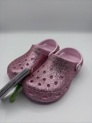 Crocs Classic Chunky Glitter Clog Pink Unisex Kids Size C12 EU 29-30 211939-6ZW