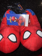 Official Licensed Marvel Spider-Man Plush House Slippers Children’s Size 5/6 NWT