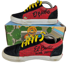 Vans The Simpson Old Skool El Barto US Kids Size 3 Red Limited Edition Bart