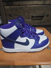 Nike Dunk HI Electro Purple Midnight Navy Size 1.5Y