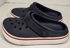 Juniors CROCS CROCBAND Navy Red & White Shoes Size J1