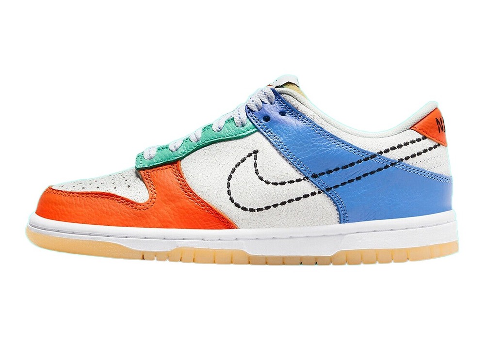 Big Kid’s Nike Dunk Low Retro White/Black-Safety Orange (DX3363 100) – 5.5