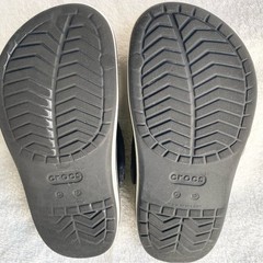 Crocs Kids Crocband Clog Black White Stripe Size C12 Donut Jibbitz Charm
