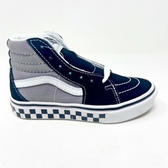 Vans Sk8 Hi Comfycush (Tape Mix) Black Frost Grey Kids Casual Shoes
