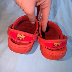 Children Size C12 Crocs Lighting Mcqueen Disney Pixar Cars Priston Cup Red