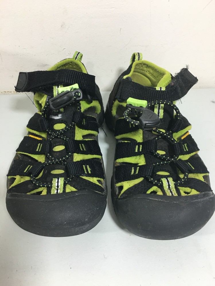 KIDS KEEN Black and GREEN Waterproof Sandals, Size 12