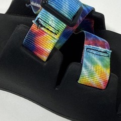 Chaco Strappy Sandal Black Multicolor Tie Dye Unisex Kids Adjustable Strap