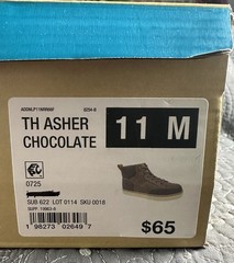 thereabouts Boys Asher Chocolate Flat Heel Boots Size Boys 11