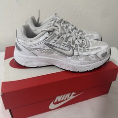 Nike P-6000 (GS) Size 2Y Platinum Tint Shoe HV5064-003 EUC School Casual Active