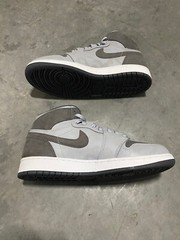 NEW Jordan 1 Retro High Prem BG Wolf Grey 3M Premium RARE 822858-027 Size 7