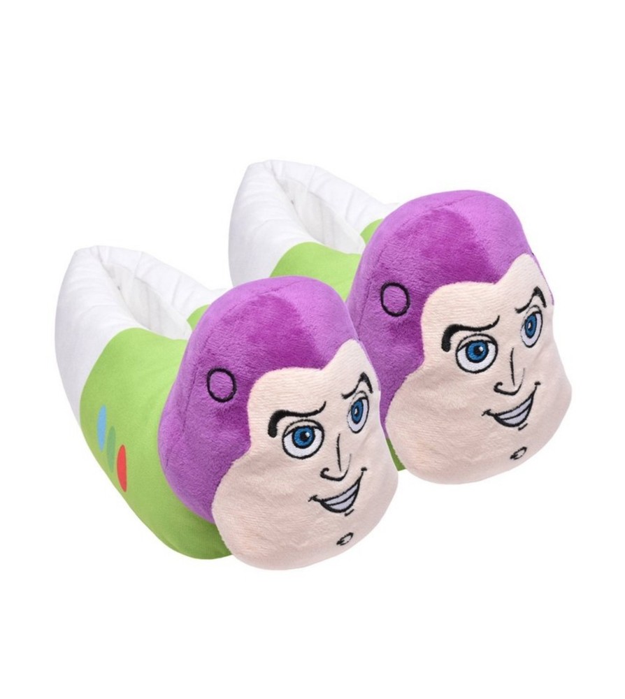 NWT~ Disney Pixar sz L Kids 4-5 shoe Buzz Light Year Plush Slippers shoes #23