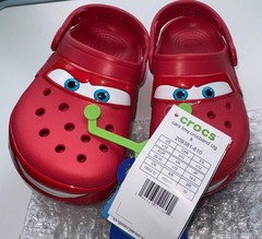 Brand New *AUTHENTIC* Lightning McQueen Light-Up Cars Crocs w/ Tags Toddler C13