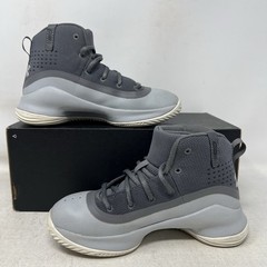 Under Armour Curry 4 Mid PS GS Size 13K Grey White Basketball Shoes