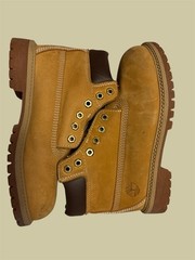 Timberland Youth 6” Premium Waterproof Boots Tan Leather Size 2M Style 12709