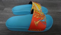Versace Kids Barocco Goddess Slide Sandals Made In Italy EU33-34 US(1.5-2.5)