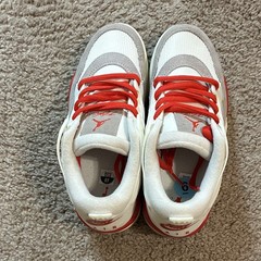 Nike Air Jordan Flight Low Top Unisex Kids Sneakers White/Red/Gray 6Y