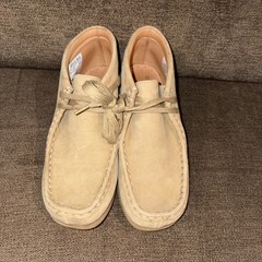 KIDS Tan CLARKS WALLABEEBOOTO Suede High Top Boots Shoes Youth 2.5w
