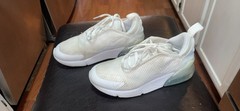 Nike Air Max 270 White Running Shoes Sneakers Kids Size 2Y AO2372-103 Youth