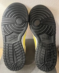 Nike Dunk Low GS 4Y Bright Yellow Brown Patent Leather Sneakers