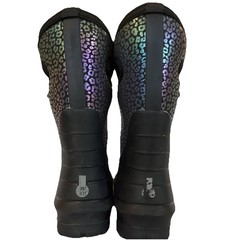 Bogs Kids Rain Boot Waterproof Leopard Print Black Multicolor US Size 1