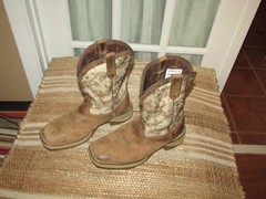 Durango Square Toe Boots Desert Digital Camo DBT0208Y Sz 4.5 M Western Kids