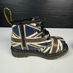Dr Martens Boots BRITISH FLAG Delaney Union Jack US 6 UNISEX Kids Toddler Laces