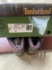 Vintage Timberland 6in Boots Hex Brown Classic Size 6 Youth New With Box 27911