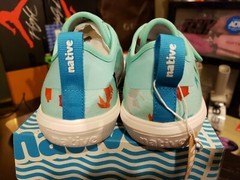 NATIVE Monaco Sky Blue Origami Double Strap Youth Kids Sneakers 3Y US / 34 EUR
