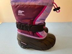 Sorel Flurry Winter Snow Boot Childrens 9 Purple Insulated Liner