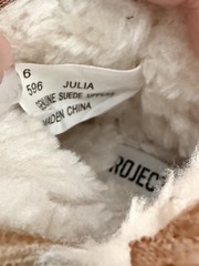 *REDUCED* Project Cloud Julia Kids Tan Suede Faux Fur Lined Zip Ankle Boots US 6