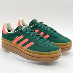 Adidas Gazelle Bold J Sneaker Size 6.5 Big Kids Green Orange JQ7408 NEW